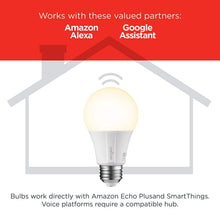 Load image into Gallery viewer, Sengled Smart LED Soft White A19 Starter Kit, 2700K 60W Equivalent, 8 Light Bulbs &amp; Hub