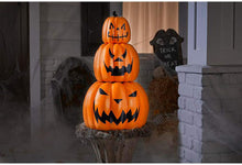 Load image into Gallery viewer, Home Accents Holiday Halloween Decor Jack-O-Lanterns 26.5 in. Stackable 3-Piece