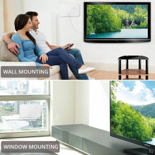 Load image into Gallery viewer, ANTOP Amplified Digital Indoor HDTV Antenna 50 Miles Range with Built-in Smart Switch Amplifier 360 Degree Reception and 10ft Cable