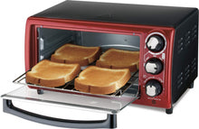 Load image into Gallery viewer, Hamilton Beach 4-Slice Toaster Oven, Red