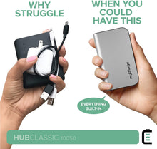 Load image into Gallery viewer, myCharge HubMini Portable ChargerExternal Battery Pack Power Bank Built-in Lightning Cable and Micro-USB Cable for Cell Phones