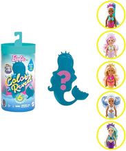 Load image into Gallery viewer, Barbie Color Reveal Chelsea Mermaid Doll with 6 Surprises 3 Mystery Bags Contain a Snap-On Bodice, Crown &amp; Fin Comb; Mermaid-Themed; Gift for Kids 3 Years &amp; Older