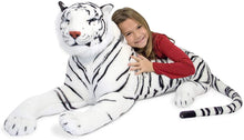 Load image into Gallery viewer, Melissa &amp; Doug White Tiger Giant Stuffed Animal