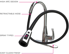 Load image into Gallery viewer, Bio Bidet FLOW Motion Sensor Kitchen Faucet, Brushed Nickel