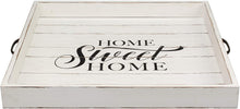 Load image into Gallery viewer, Stonebriar Rectangle Worn Wooden Hello Sunshine Serving Tray Set with Handles