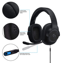 Load image into Gallery viewer, Logitech G433 7.1 Wired Gaming Headset with DTS Headphone: X 7.1 Surround for PC, PS4, PS4 PRO, Xbox One, Xbox One S, Nintendo Switch – Triple Black