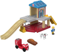 Load image into Gallery viewer, Fisher-Price Thomas &amp; Friends Wood, Eco Rescue Firehouse Set