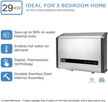 Load image into Gallery viewer, BLACK+DECKER 29 kW Self-Modulating 5.7 GPM Electric Tankless Water Heater, Ideal for 3 Bedroom Home or up to 6 Simultaneous Applications