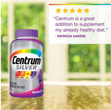 Load image into Gallery viewer, Centrum Silver Multivitamin for Women 50 Plus, Multivitamin/Multimineral Supplement with Vitamin D3, B Vitamins, Calcium and Antioxidants - 200 Count