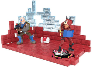 Fortnite Battle Royale Collection Mega Fort Display Set & 2 Exclusive Figures: Blue Squire & Tricera Ops, Multicolor