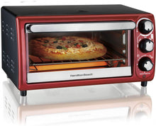 Load image into Gallery viewer, Hamilton Beach 4-Slice Toaster Oven, Red