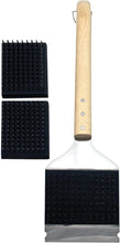 Load image into Gallery viewer, Jim Beam JB0117 Large Wood Grill Cleaning Brush with 2 Extra Brush Heads in Clam Shell
