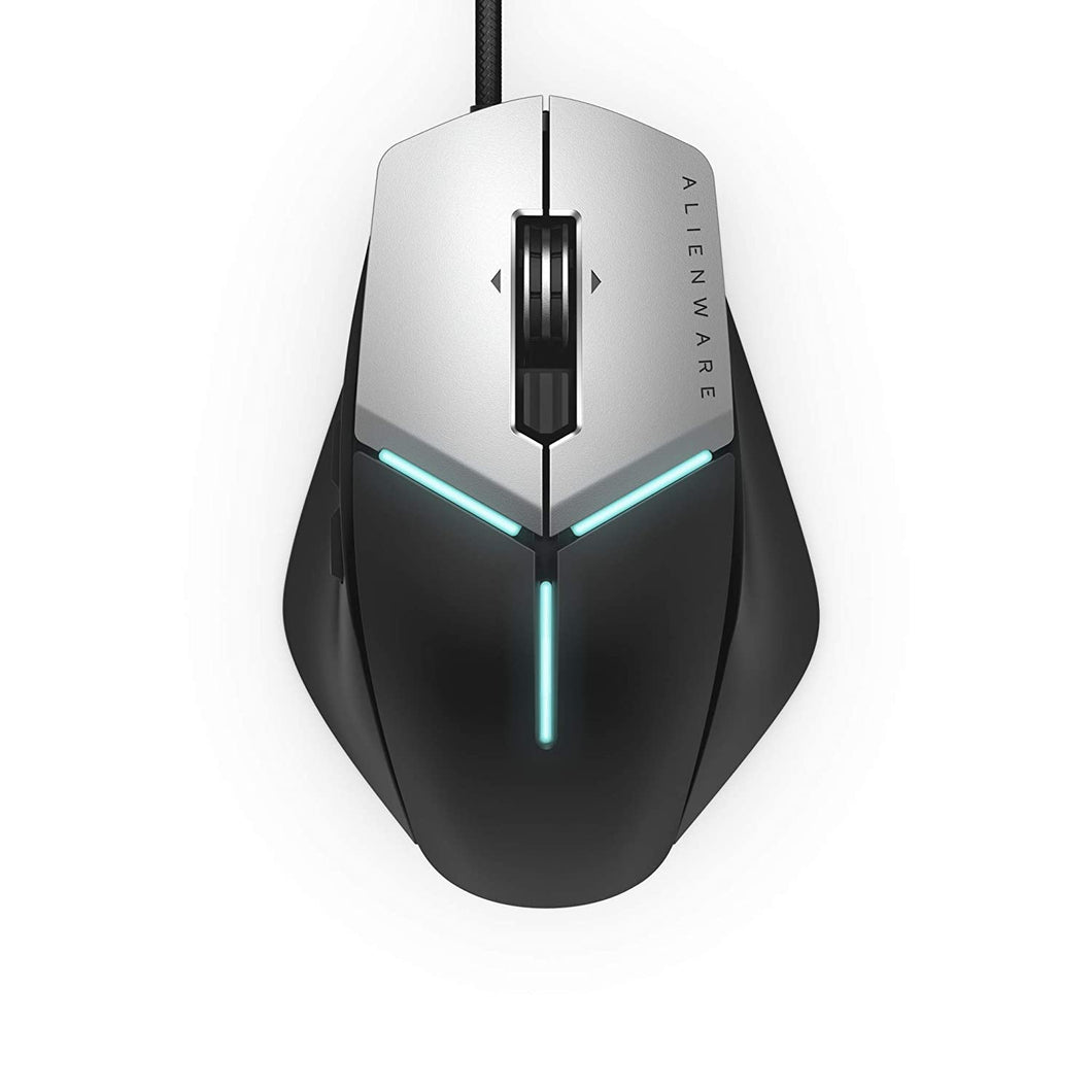 Alienware Elite Gaming Mouse AW959 with 12, 000 DPI Pixart Optical Sensor Featuring Redesigned Side Wings for Improved Grip and Alienfx with RGB Lighting