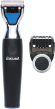 Load image into Gallery viewer, Barbasol Rechargeable Electric Wet and Dry Single Blade Shaver with Stainless Steel Blades and Adjustable Beard Trimmer Attachment