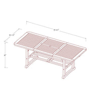 Load image into Gallery viewer, WE Furniture Solid Acacia Wood Patio Extendable Dining Table