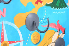 Load image into Gallery viewer, Sport Squad Pirate Hook Ring Toss - Indoor &amp; Outdoor Ring Toss Games for Kids and Adults - Portable Pirates Ring Toss Game - Great for Pirate Themed Birthday Parties - Incl. 3 Purple &amp; 3 Orange Rings