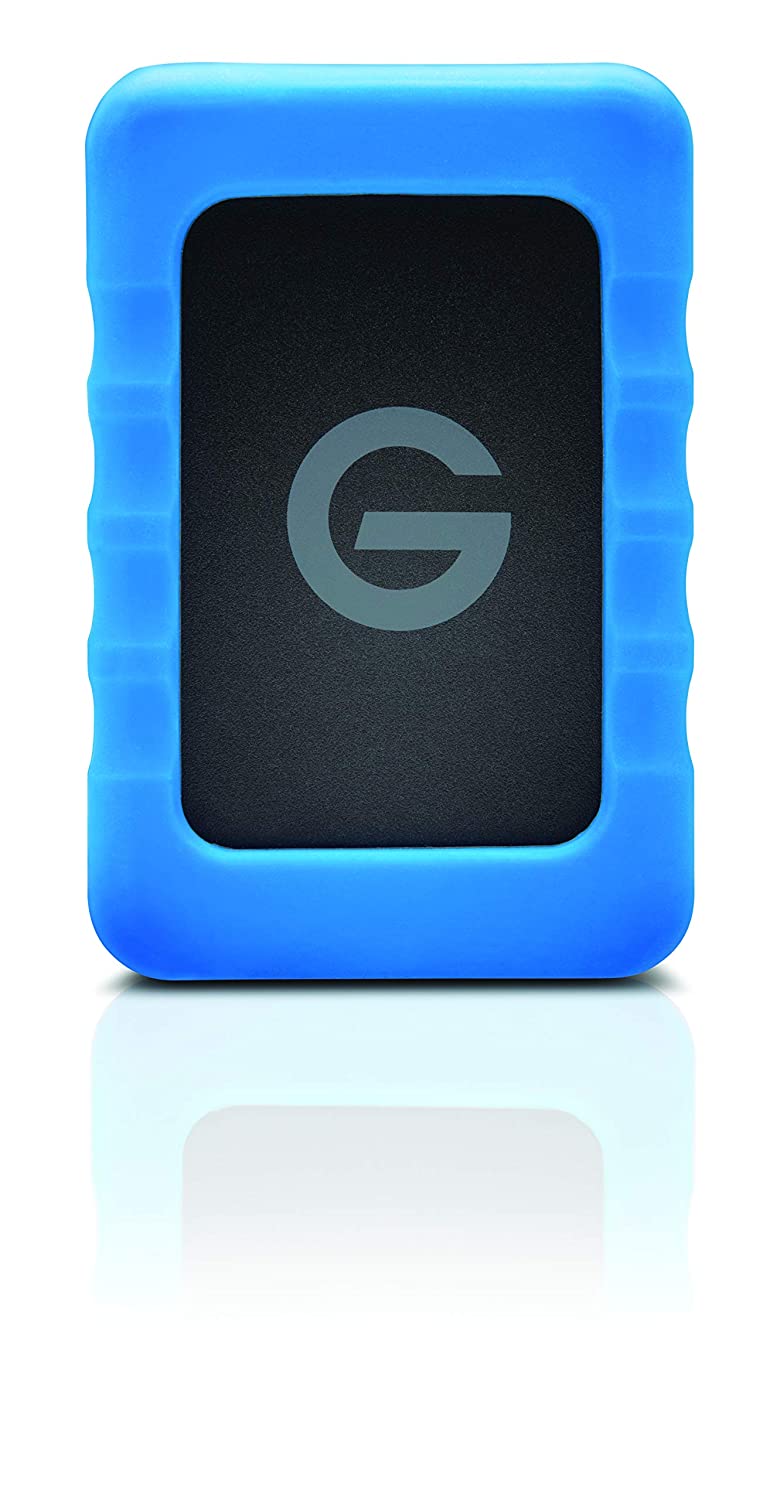 G-Technology 1TB G-DRIVE ev RaW Portable External Hard Drive with Removable Protective Rubber Bumper - USB 3.0 - 0G04101