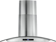 Load image into Gallery viewer, AKDY AWR68AS30 30" Wall Mount Ducted Range Hood with 760 CFM Motor 3 Speed Fan Levels Touch Control Panel LED Lighting Dishwasher Safe SS Filters Curved Tempered Glass and Stainless Steel