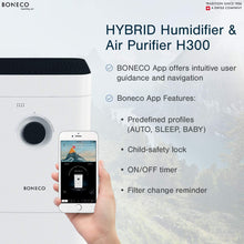 Load image into Gallery viewer, BONECO H300 - Hybrid Humidifier &amp; Air Purifier, 3-in-1 Air Washer - Removes Contaminants Like Pollen and Smoke - Super Quiet - Multi-Settings Including Baby and Sleep Modes