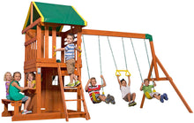 Load image into Gallery viewer, Backyard Discovery Oakmont All Cedar Wood Playset Swing Set