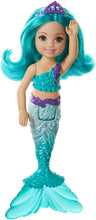 Load image into Gallery viewer, Barbie Dreamtopia Chelsea Mermaid Doll, 6.5-inch with Teal Hair and Tail, GJJ89, Multi