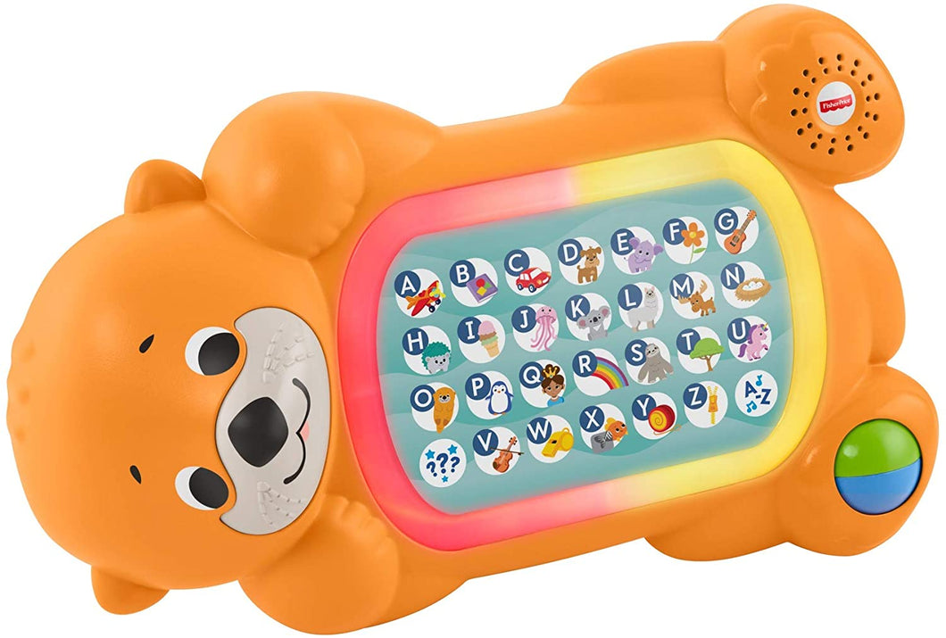 Fisher-Price Linkimals A to Z Otter - Interactive Educational Toy with Music and Lights for Baby Ages 9 Months & Up, Multicolor