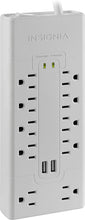 Load image into Gallery viewer, Insignia - 10-Outlet/2-USB Surge Protector - White
