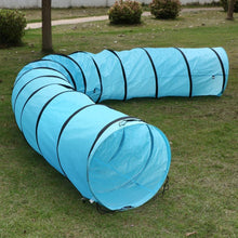 Load image into Gallery viewer, Yaheetech 18ft Pet Dog Agility Obedience Training Tunnel Blue - Dia.24
