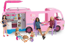 Load image into Gallery viewer, Barbie Camper Pops Out into Play Set with Pool!