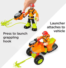 Load image into Gallery viewer, Fisher-Price Rescue Heroes Forrest Fuego &amp; Fire Tracker, Vehicle and Figure Set