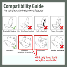 Load image into Gallery viewer, FH Group Universal Fit Full Set Flat Cloth Fabric Car Seat Cover, (Black) (FH-FB050114, Fit Most Car, Truck, Suv, or Van)