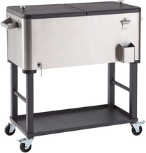 Load image into Gallery viewer, TRINITY 80 qt Stainless Steel Cooler with Detachable Tub