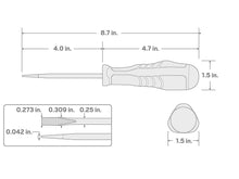 Load image into Gallery viewer, TEKTON 1/4 Inch Slotted High-Torque Screwdriver (Black Oxide Blade) | 26623