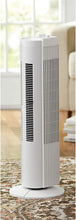 Load image into Gallery viewer, Mainstay FZ10-19MW 28 Inch 3 Speed Compact Oscillating Tower Fan with Auto Shutoff, White
