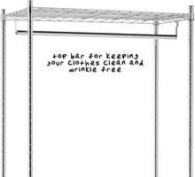 Load image into Gallery viewer, Honey-Can-Do GAR-01120 Heavy Duty Rolling Garment Rack,Chrome