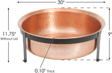 Load image into Gallery viewer, CobraCo SH101 Hand Hammered 100% Copper Fire Pit with Screen and Cover