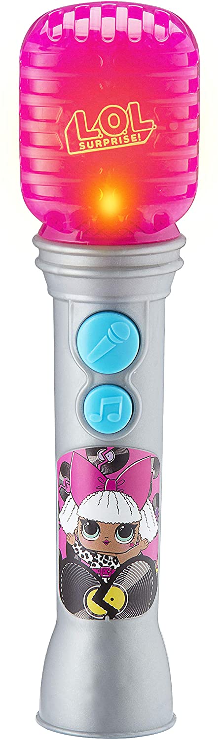 eKids LOL Surprise OMG Remix Toy Microphone for Kids with Built in Music and Flashing Lights, Musical Toy Designed for Fans of LOL Surprise Toys for Girls