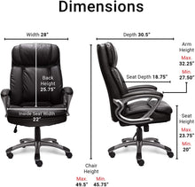 Load image into Gallery viewer, Serta Faux Leather Big &amp; Tall Executive Chair, Black