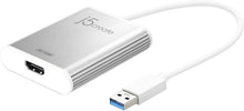 Load image into Gallery viewer, j5create USB 3.0 to 4K HDMI Display Adapter USB 3.0 Male Type-A Connector | HDMI Female Connector | 4K UHD | Resolution Up to 3840 x 2160 @ 30 Hz | Aluminum Housing