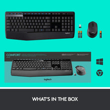 Load image into Gallery viewer, Logitech MK345 Wireless Combo Full-Sized Keyboard with Palm Rest and Comfortable Right-Handed Mouse - Black