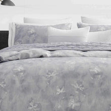 Load image into Gallery viewer, Vera Wang Ghost Flower Duvet Cover, Queen, Blue Lavender