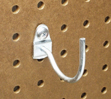 Load image into Gallery viewer, Triton Products 75200 DuraHook 2-1/4-Inch Curved 2-Inch I.D. Zinc Plated Steel Pegboard Hook for DuraBoard or 1/8 Inch and 1/4 Inch Pegboard, 10-Pack