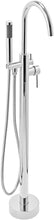 Load image into Gallery viewer, AKDY 47&quot; Multi-Function Brass Made Chrome Finish Floor Mount Tub Filler w/Handheld Shower Wand Bathroom Faucet