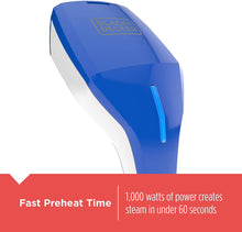 Load image into Gallery viewer, BLACK+DECKER Garment, Hand, Travel Steamer, Blue, HGS100P, Compact, Indigo