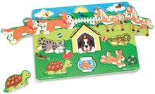 Load image into Gallery viewer, Melissa &amp; Doug Pets Wooden Peg Puzzle (8 pcs)