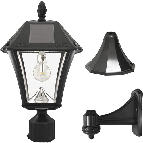 Gama Sonic Baytown II Bulb Solar Light with GS Light Bulb- Wall/Pier/3