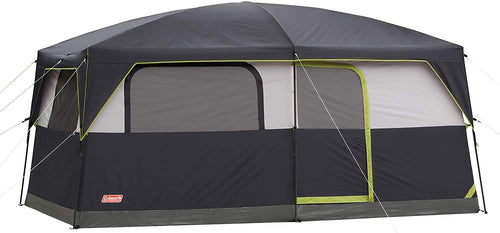 Coleman Prairie Breeze Lighted Cabin Tent, 9-Person , 84″ H x 120″ W x 168″ D.