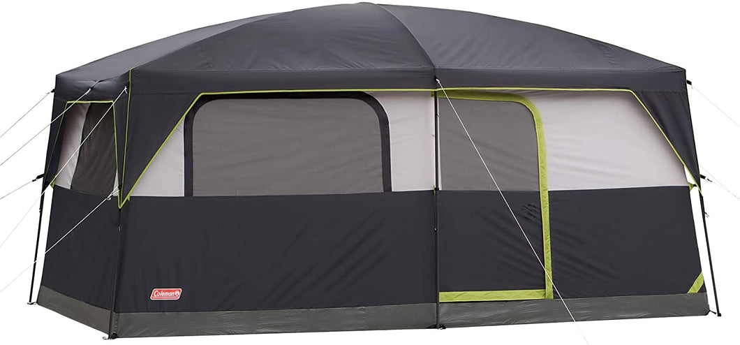 Coleman Prairie Breeze Lighted Cabin Tent, 9-Person , 84″ H x 120″ W x 168″ D.