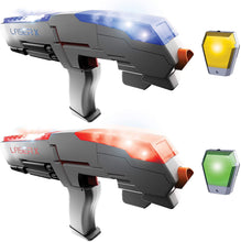 Load image into Gallery viewer, Laser X Two Player Laser Gaming Set, Multi, 2 Laser Units with 2 Arms Receivers 100' Range