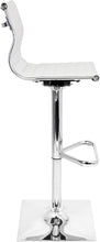 Load image into Gallery viewer, WOYBR Pu Leather, Chrome Master Barstool, 46" x 15.5" x 18", White